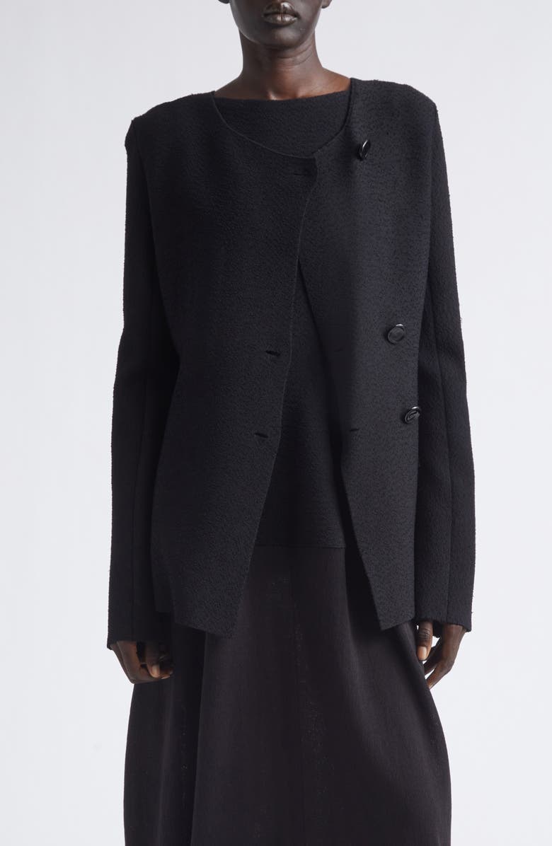 Proenza Schouler Sukki Asymmetric Jacket, Main, color, Black