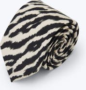 Knottery & Co Savannah Stripes Printed Silk Tie