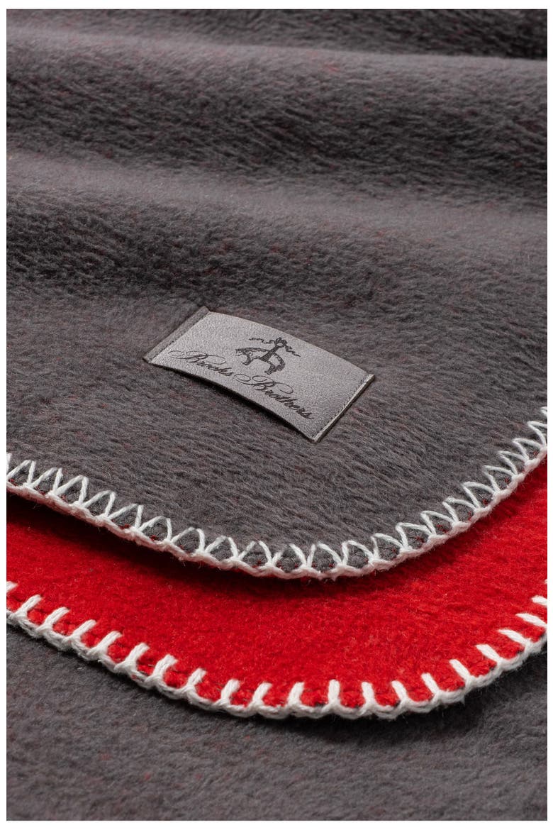 Logo Double Faced Throw Blanket, Alternate, color, RED