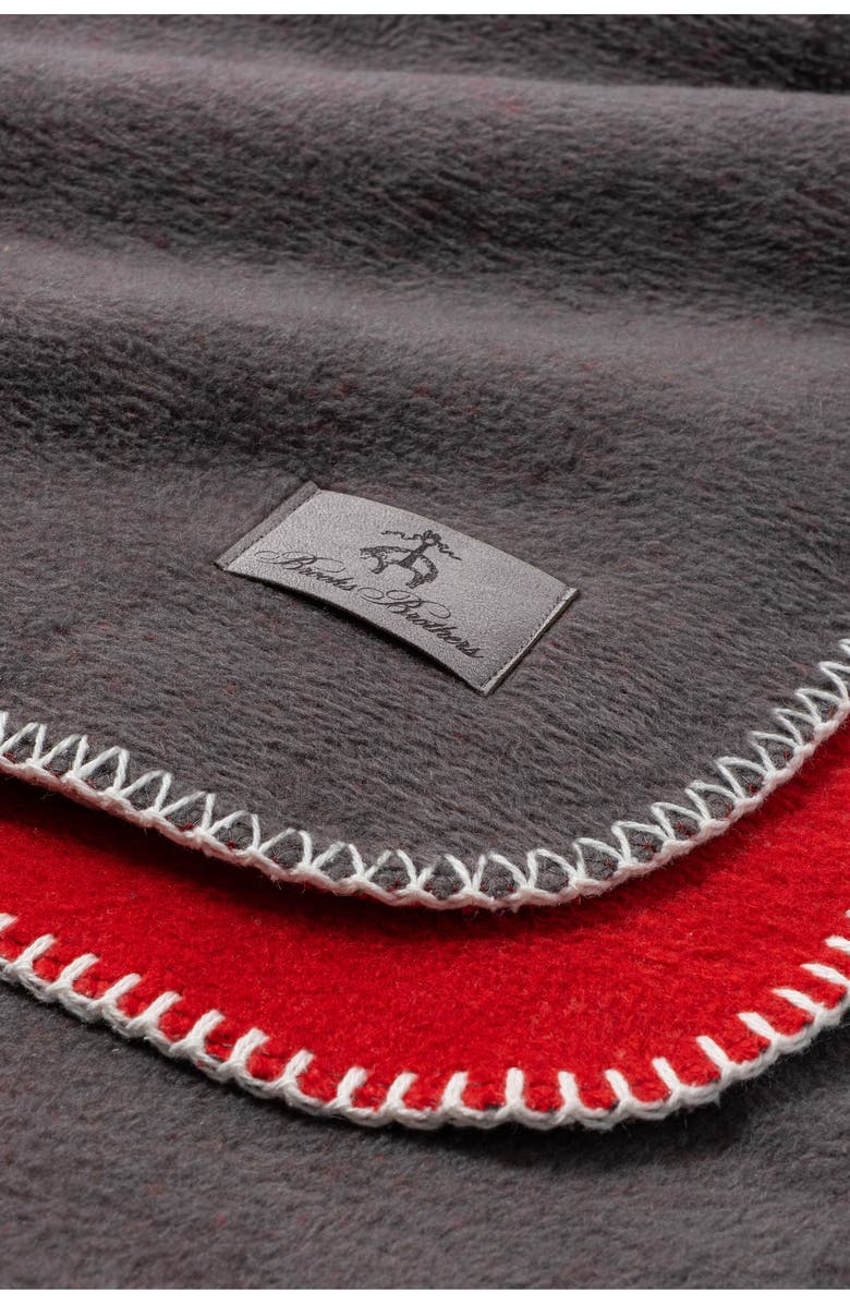 Brooks Brothers Double Faced Blanket, Alternate, color, Red