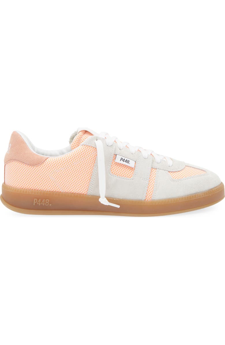 P448 Monza Low Top Sneaker, Alternate, color, White/Orange