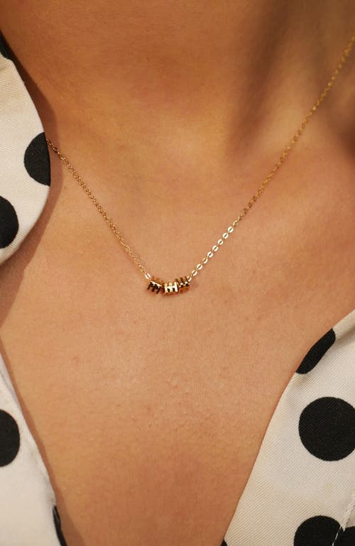 Gwen Beloti Cubed Charm Gold Necklace In Gold