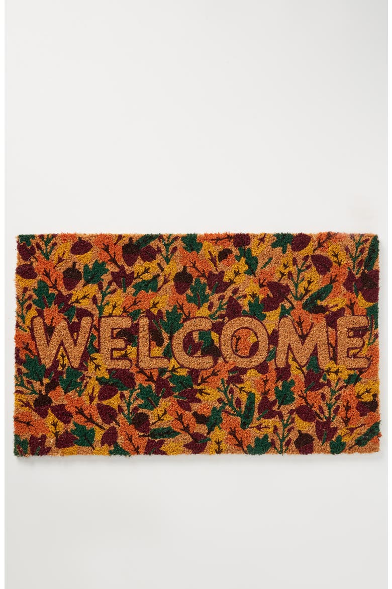 Fall Welcome Doormat, Main, color, TAN