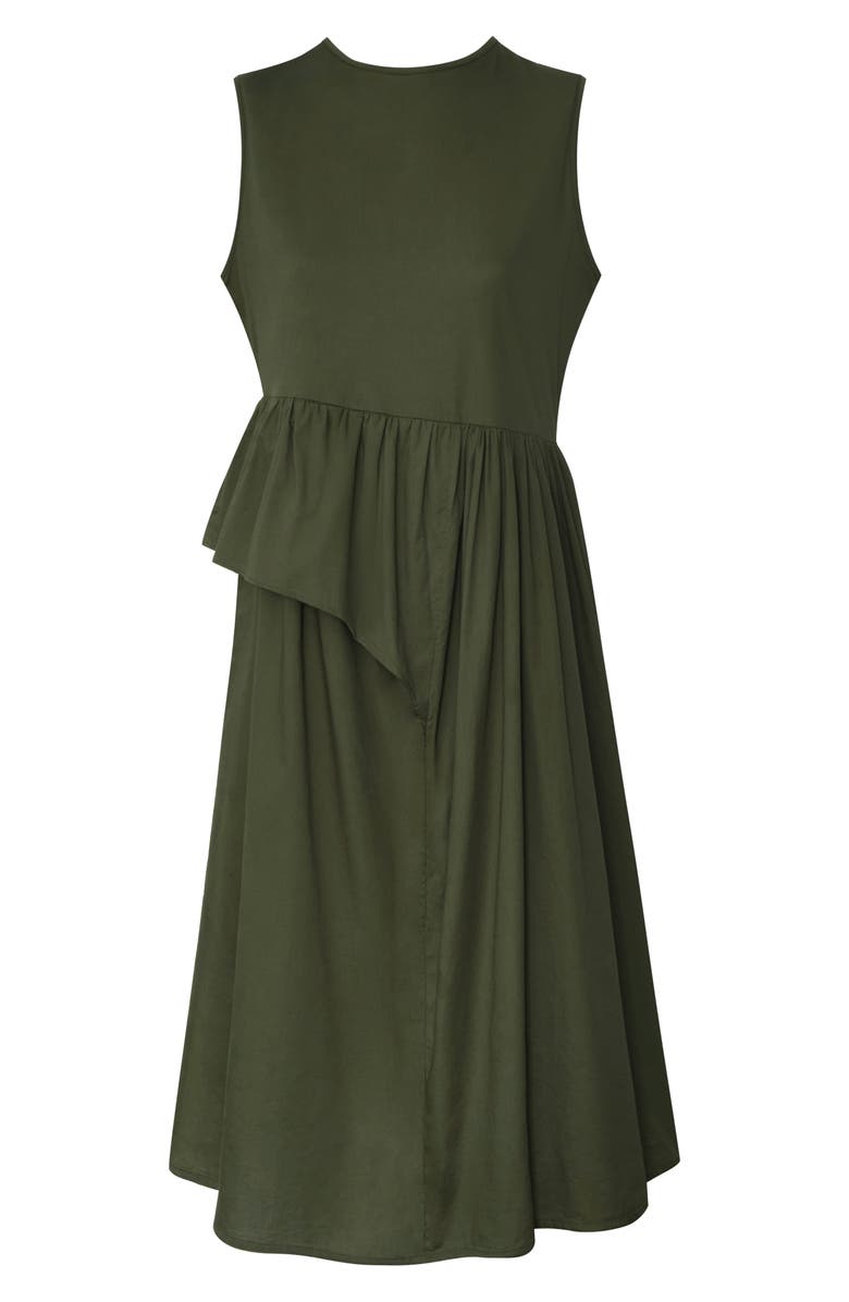 The Lulo Project The Bloodline Ruffle Sleeveless Midi Dress, Alternate, color, Military Green 19