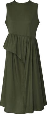 The Lulo Project The Bloodline Ruffle Sleeveless Midi Dress