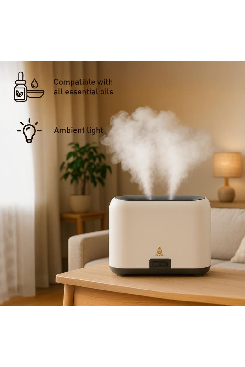 FlameGlow Diffuser & 6-Pack Essential Oils, Alternate, color, Multicolor