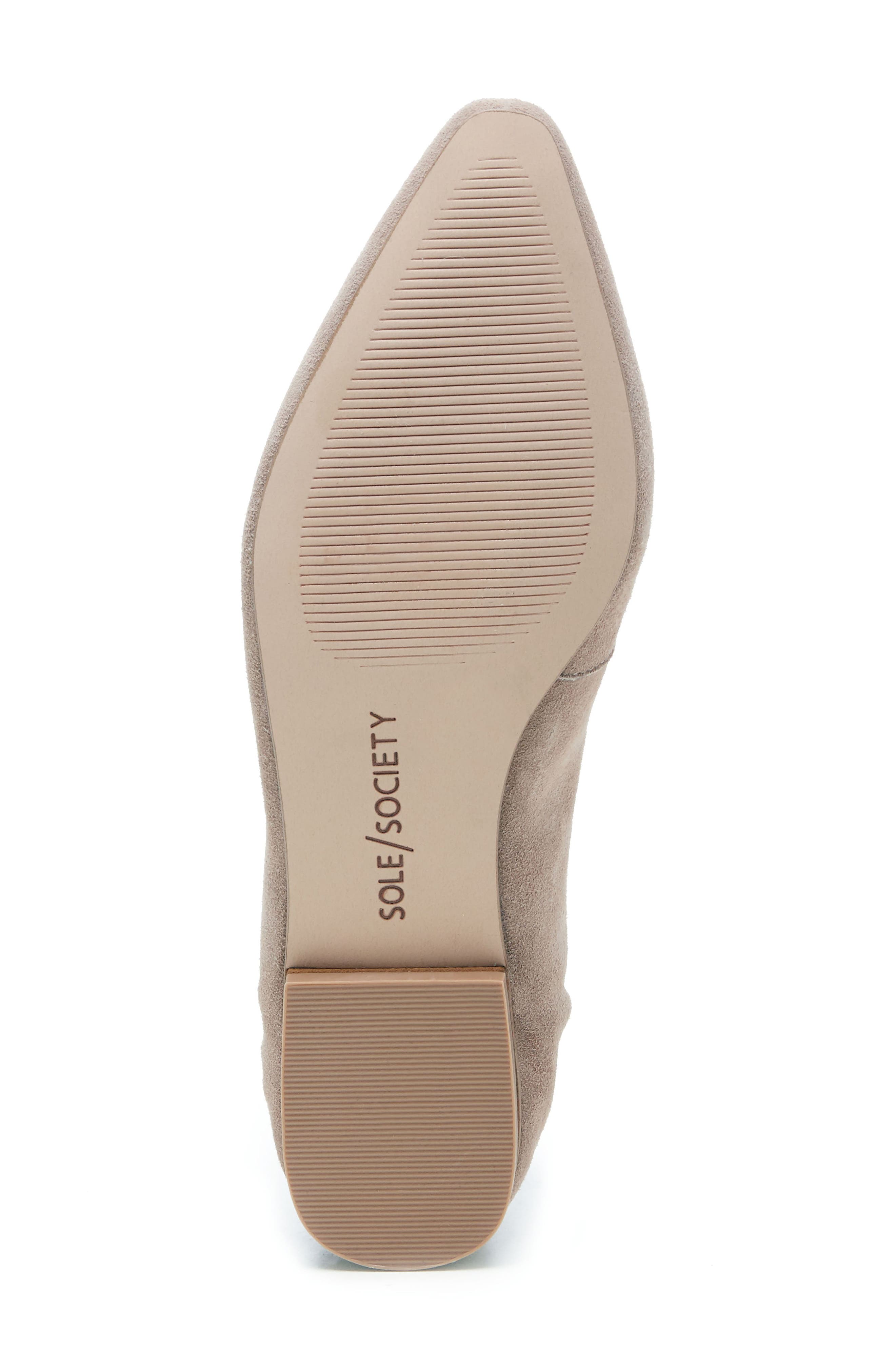 Breck Pointy Toe Flat, Alternate, color, SHELL SUEDE