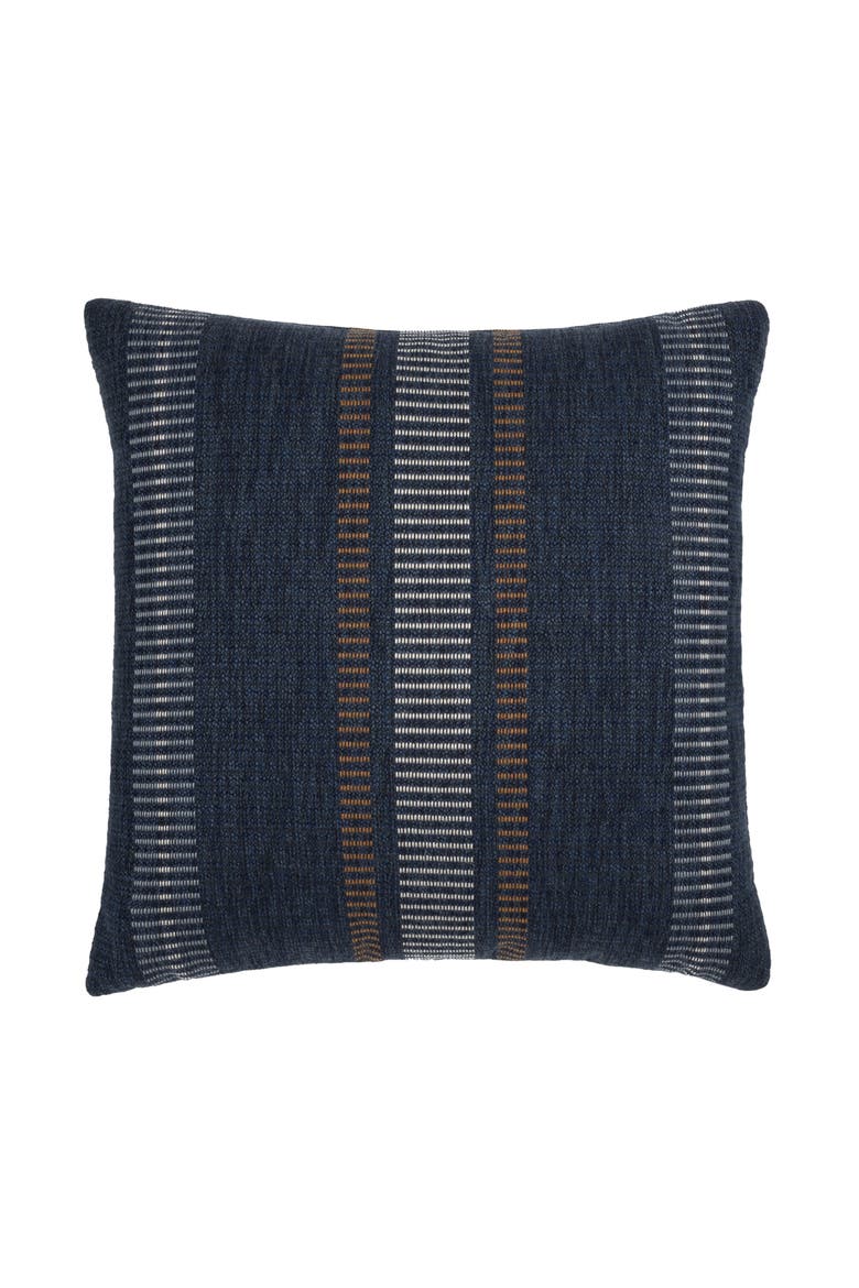 Journey Indoor & Outdoor Woven Accent Pillow, Alternate, color, Indigo