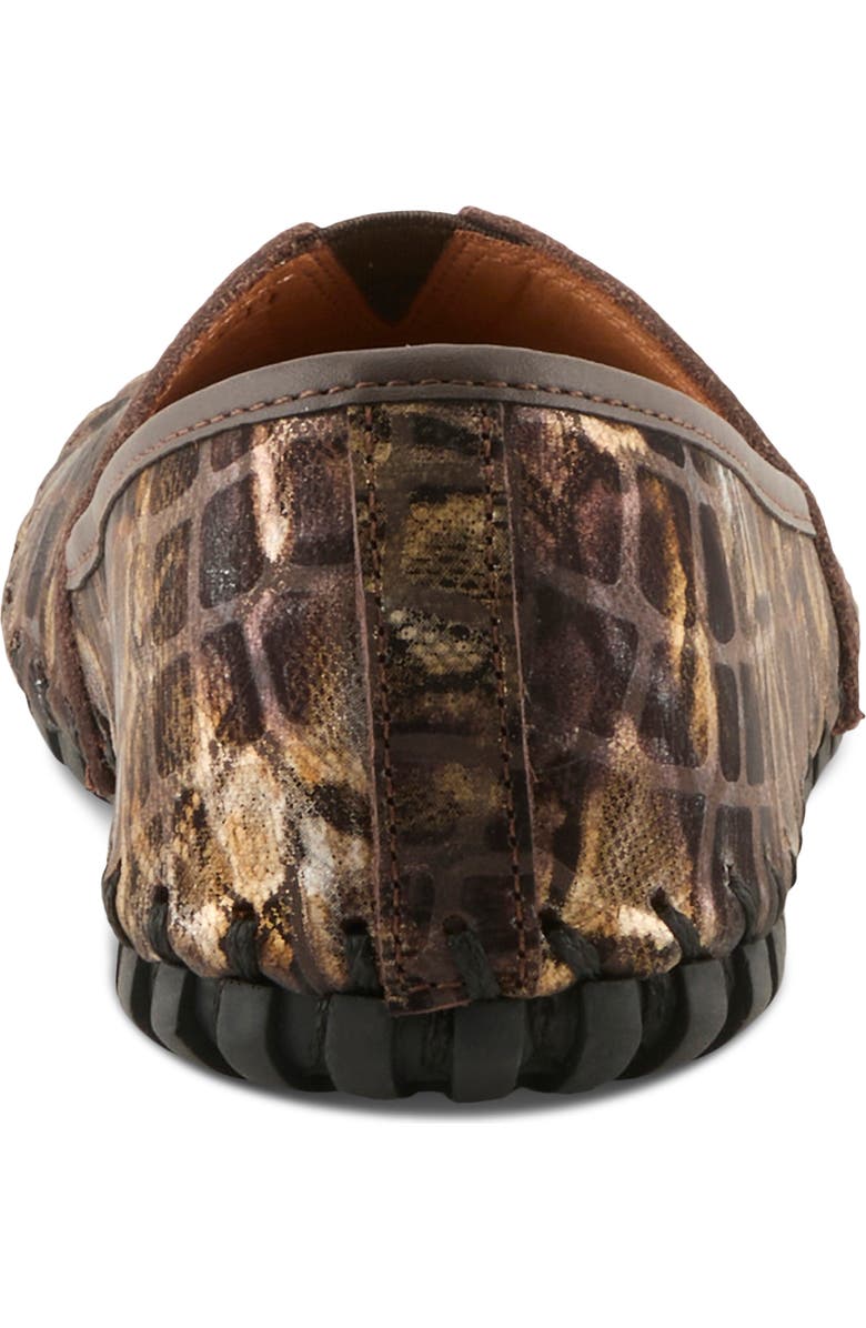 Spring Step Kathaleta Flat, Alternate, color, Dark Brown Multi