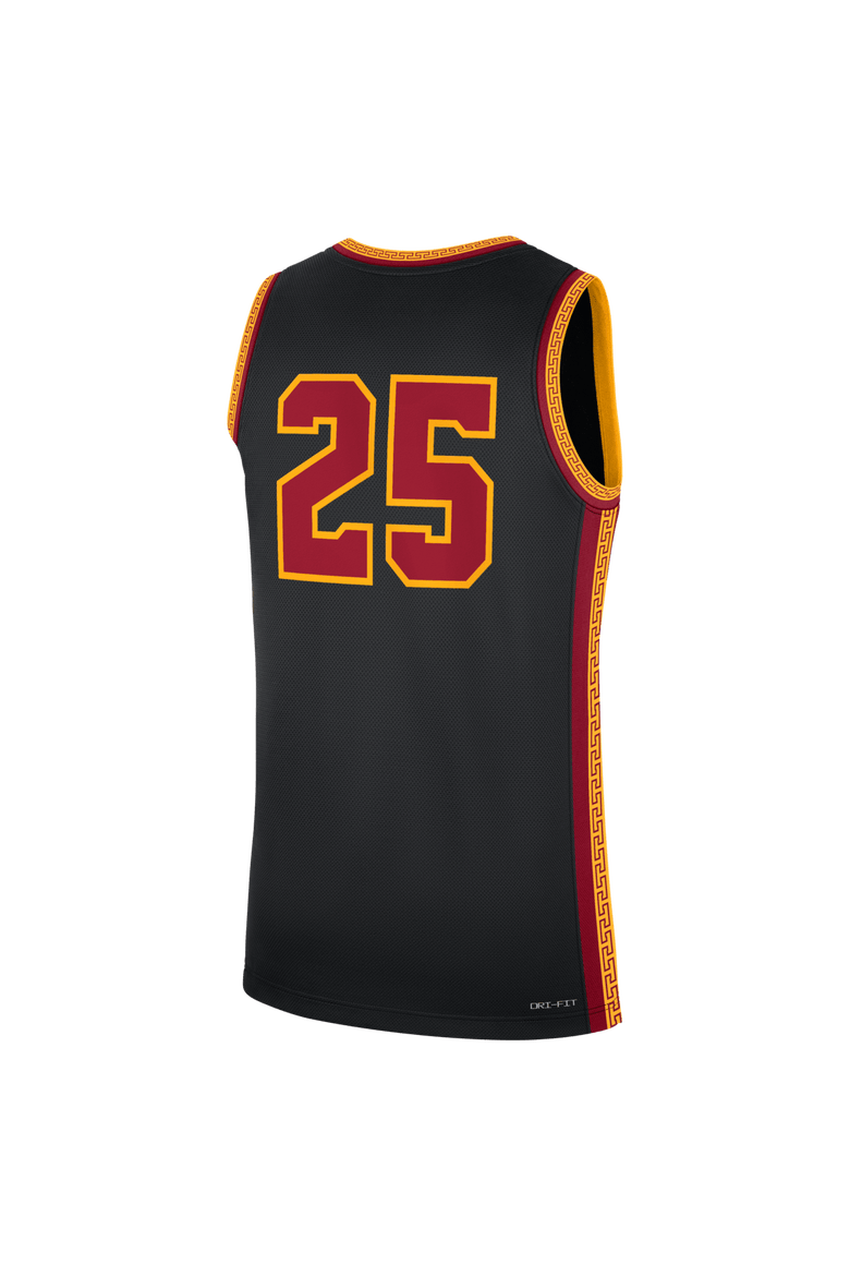 Men's Nike #25 Black USC Trojans Alternate Replica Basketball Jersey, Alternate, color, Black