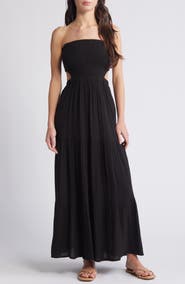 Rip Curl Premium Surf Strapless Cutout Maxi Dress