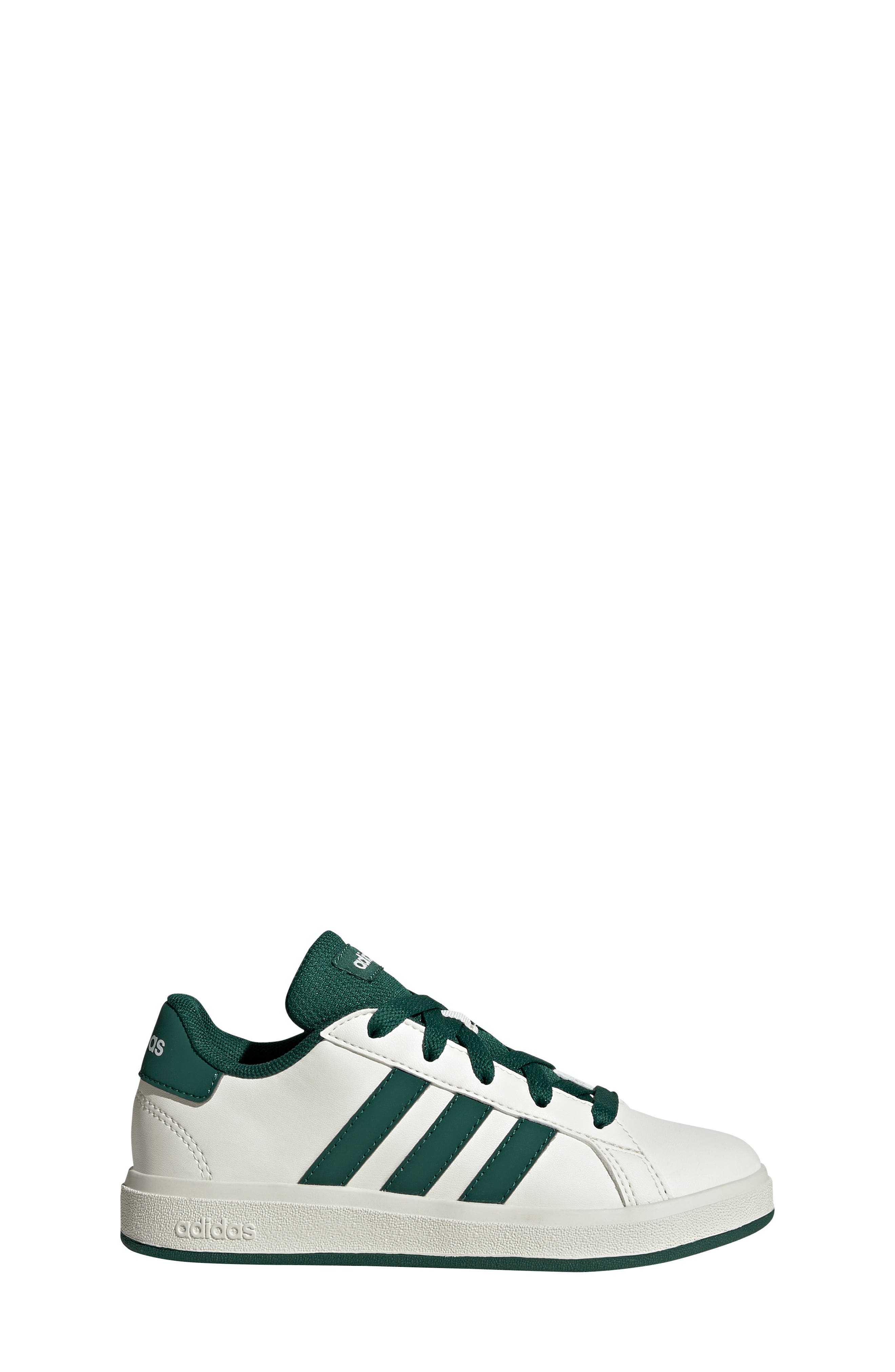 adidas Kids' Grand Court 2.0 Sneaker, Alternate, color, Off White/ Green/ Black