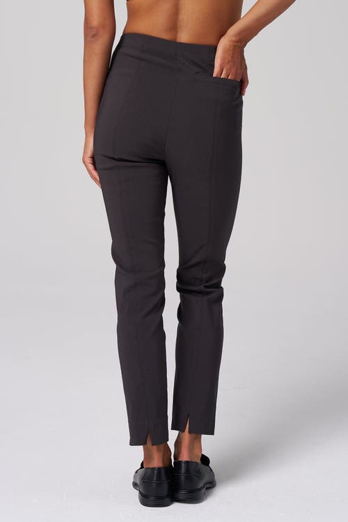 Franne Golde All Season Slim Stretch Ankle Pant With Back Slit