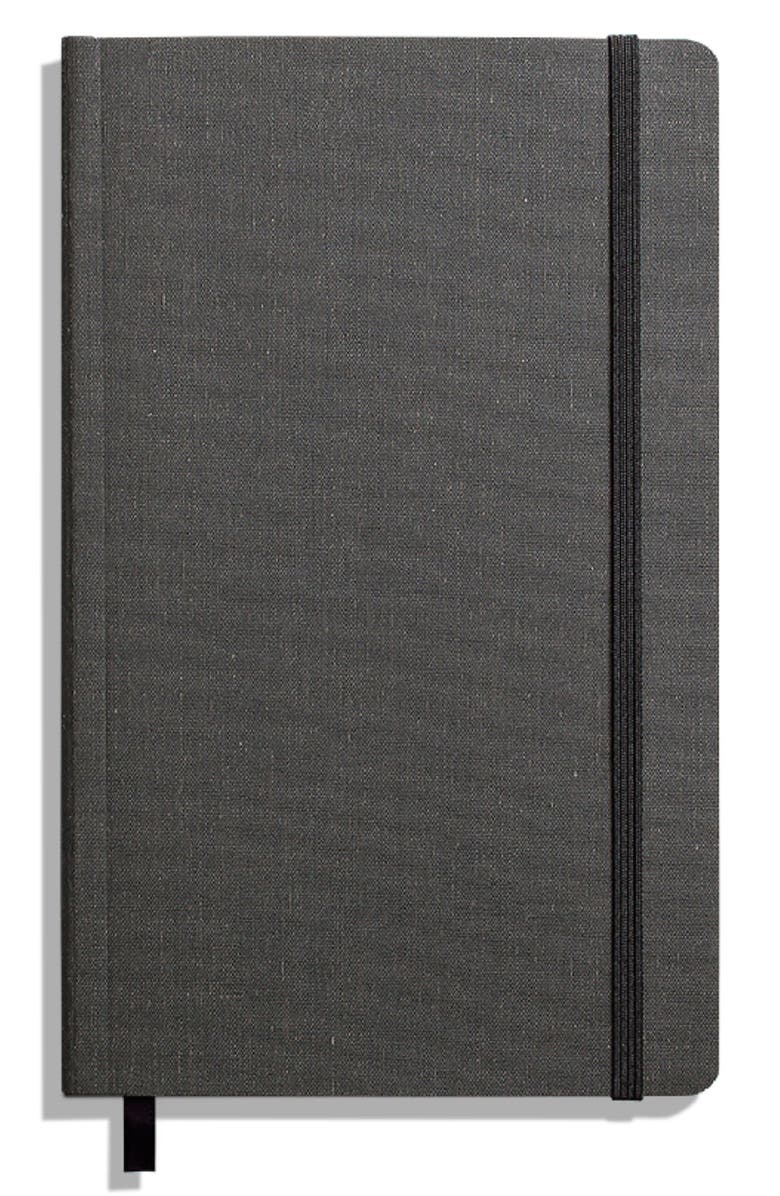 Shinola Medium Softcover Ruled Journal, Main, color, Charcoal