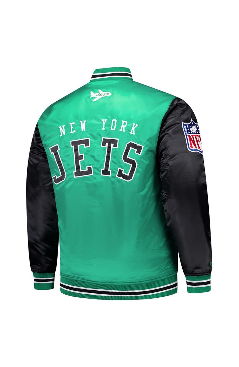 Mitchell & Ness Men's Mitchell & Ness Kelly Green New York Jets Team Satin Jacket, Alternate, color, Kelly Green