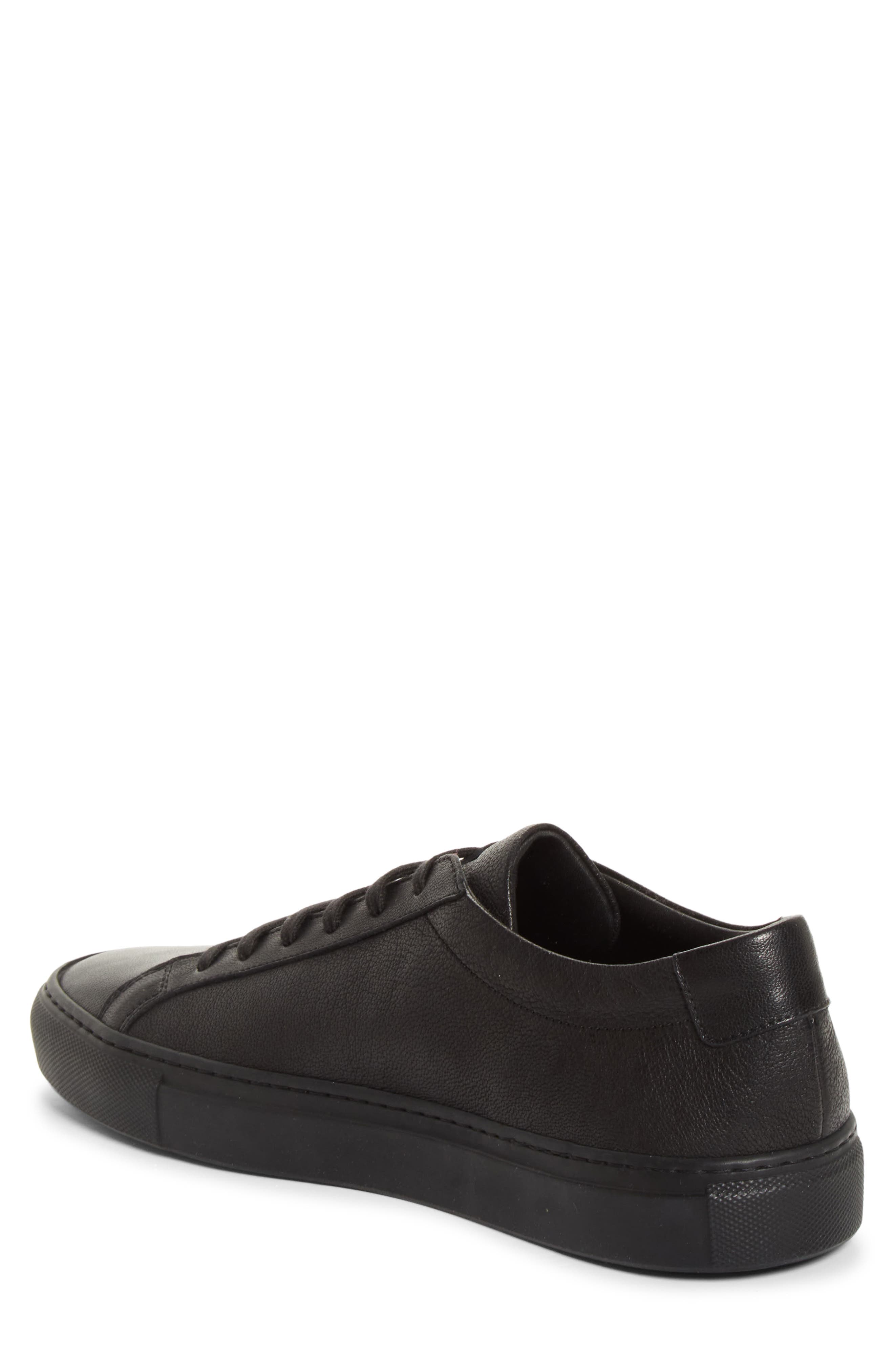 Achilles Leather Sneaker, Alternate, color, BLACK