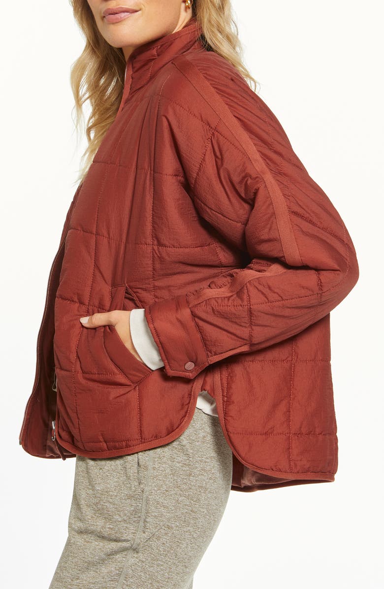 Thread & Supply Thread and Supply Quilted Jacket, Alternate, color, Mahogany