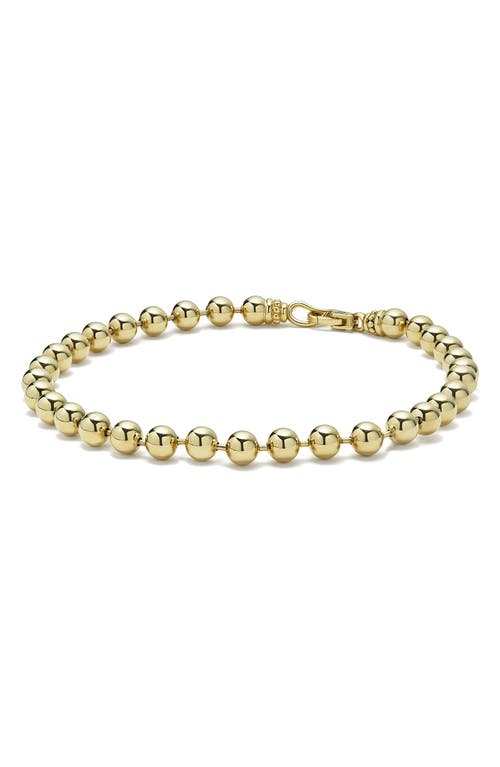 Lagos 18k Anthem 5mm Ball Chain Bracelet In Gold