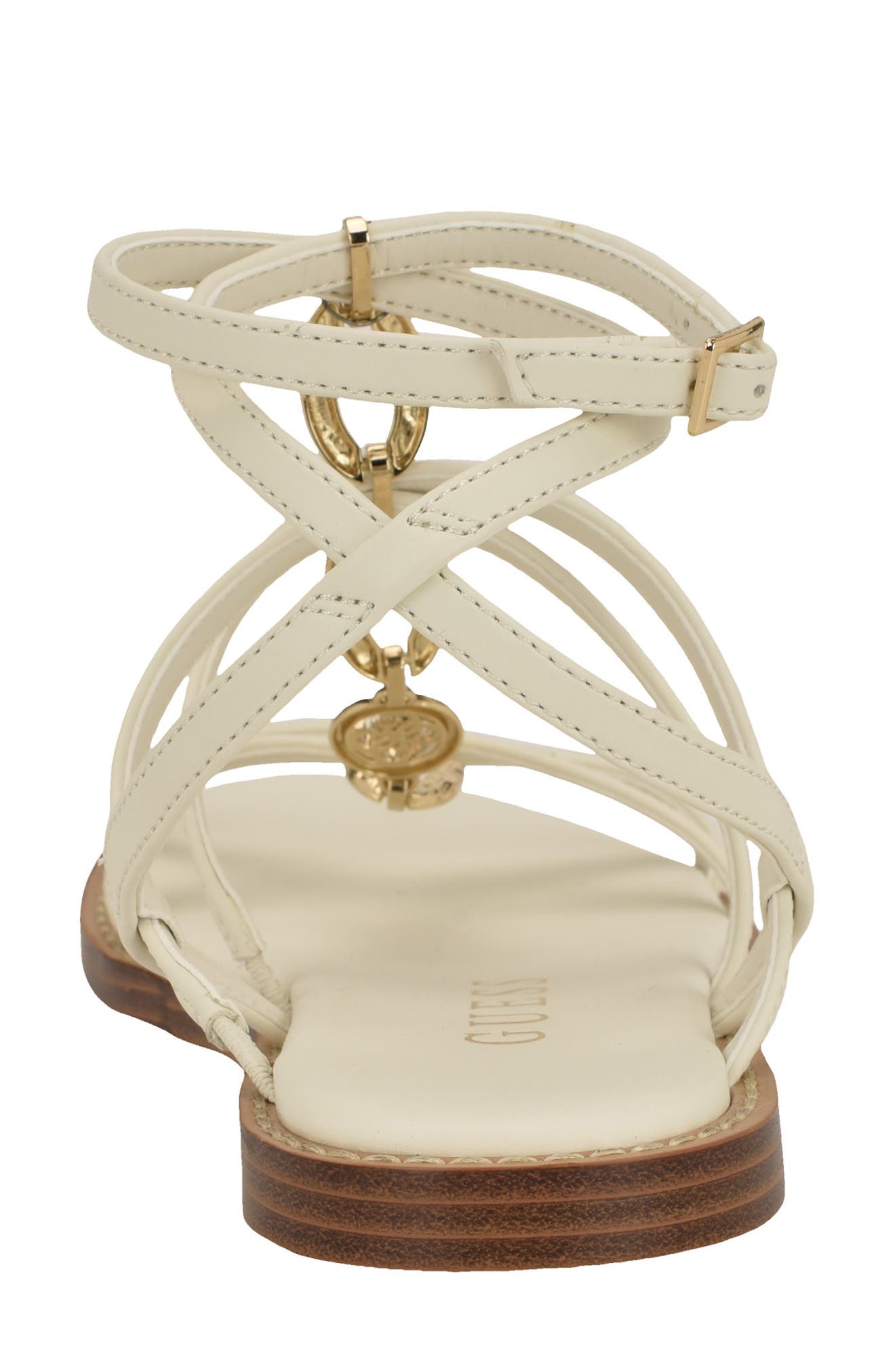 Grunge Strappy Sandal, Alternate, color, IVORY 150