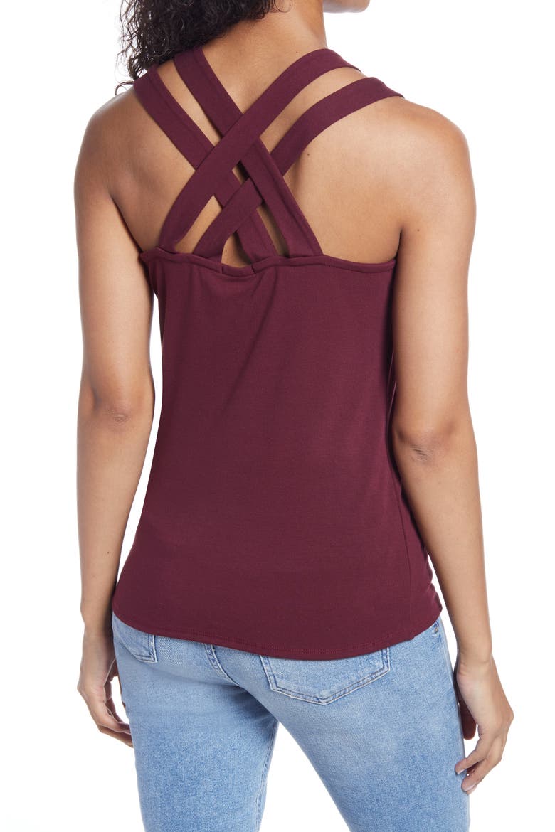 Strappy Layering Tank, Alternate, color, BURGUNDY