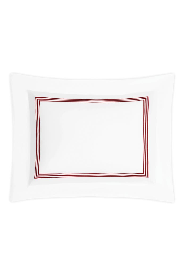 Bel Tempo Pillow Sham, Main, color, RED