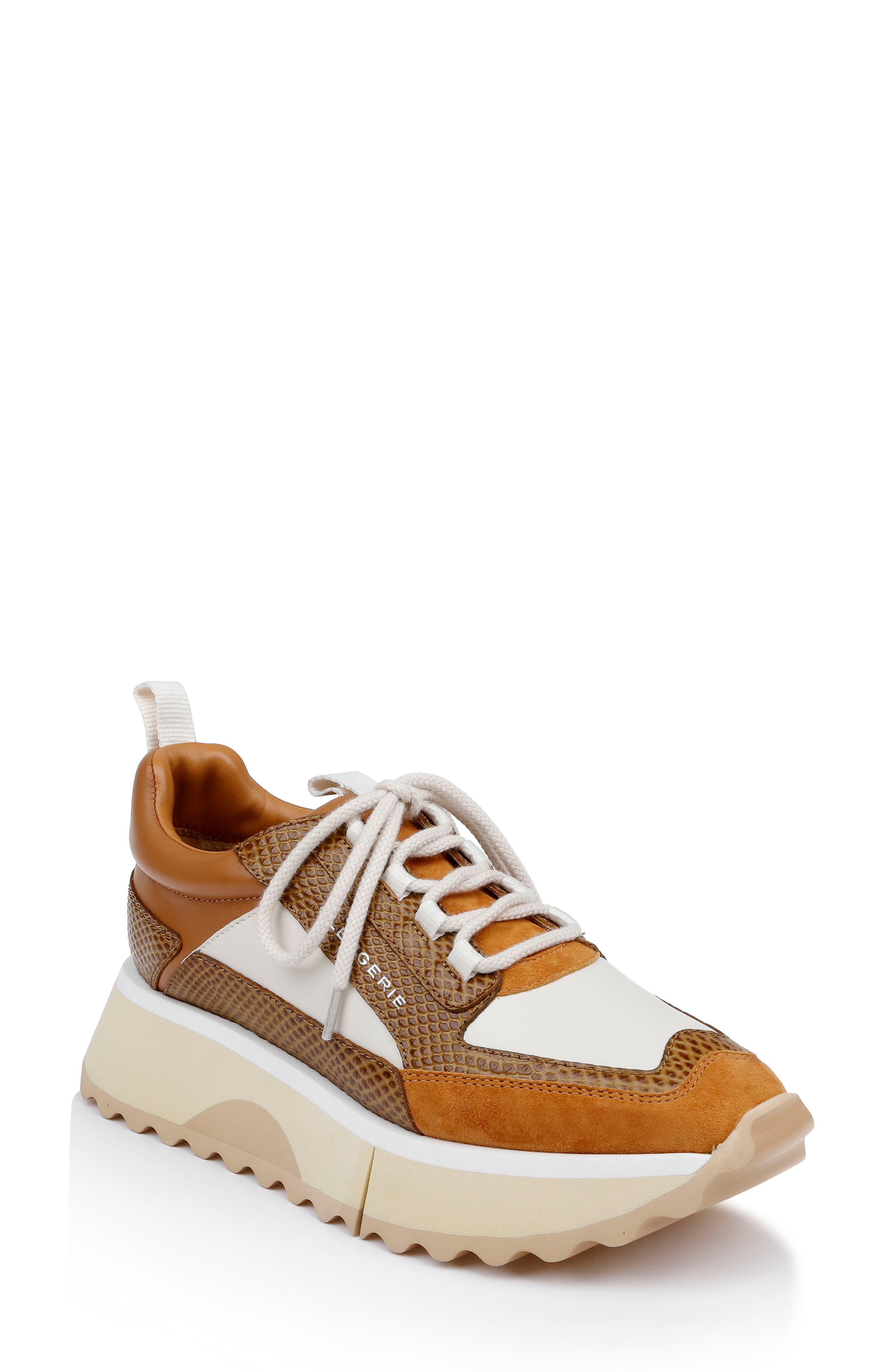 CLERGERIE Opus Leather Sneaker, Main, color, Wood Whips