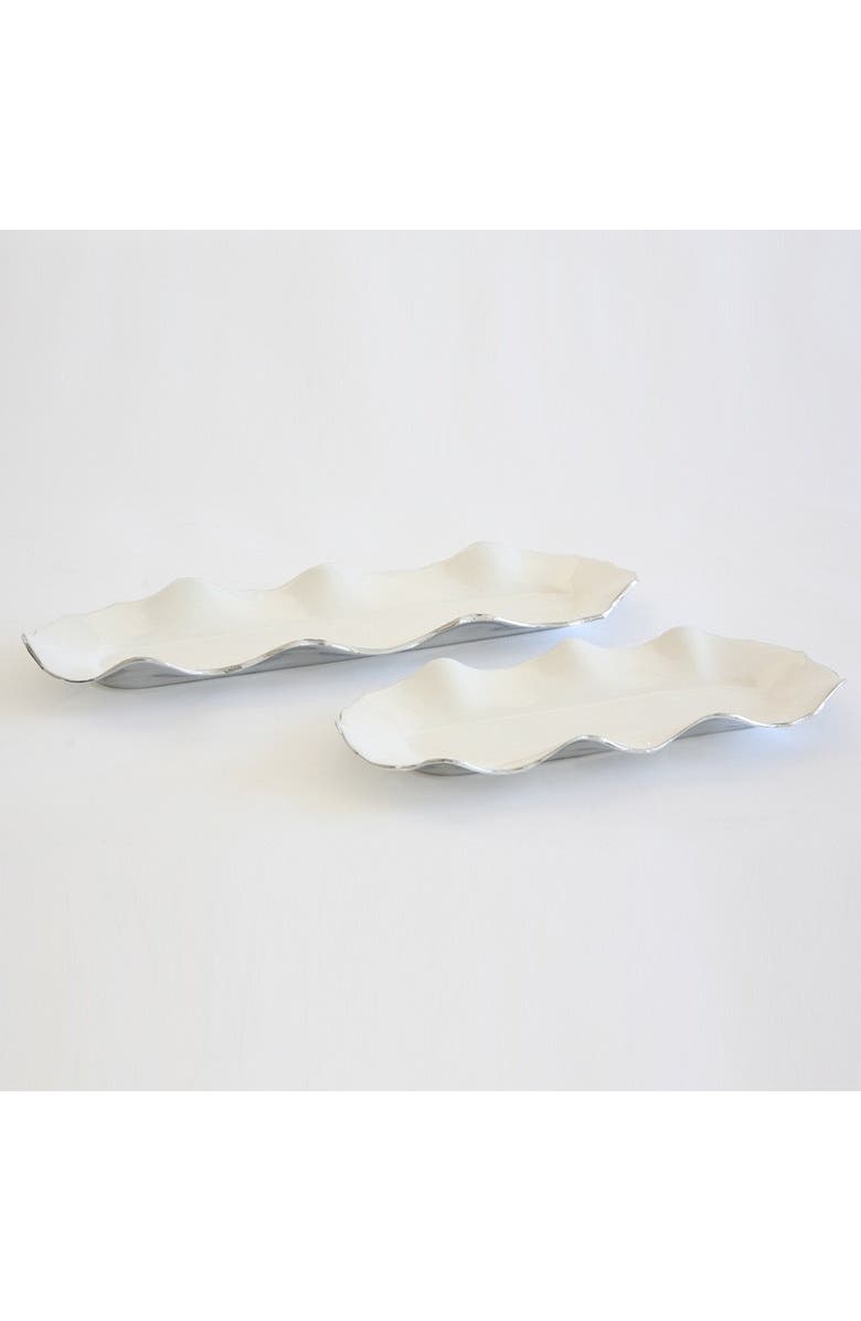 Lunares Ruffled Oyster Long Tray, Alternate, color, Gold