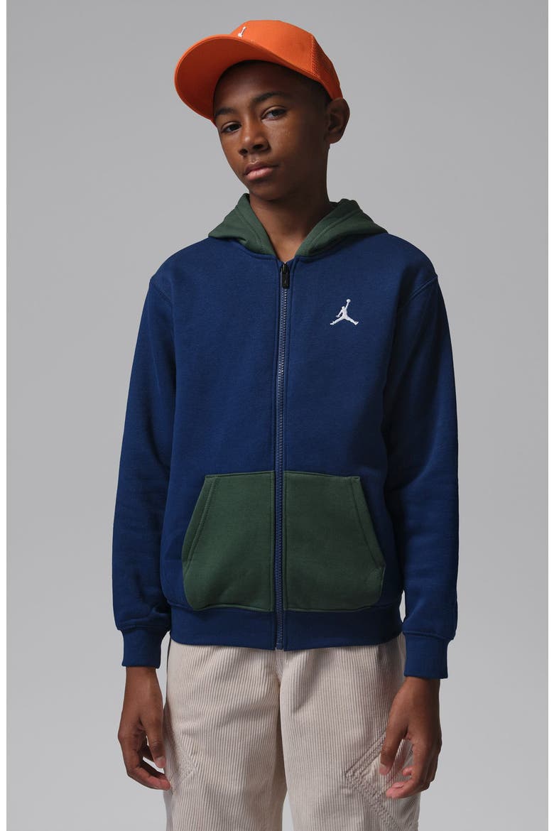 Kids' Brooklyn Fleece Zip-Up Hoodie, Alternate, color, BLUE VOID