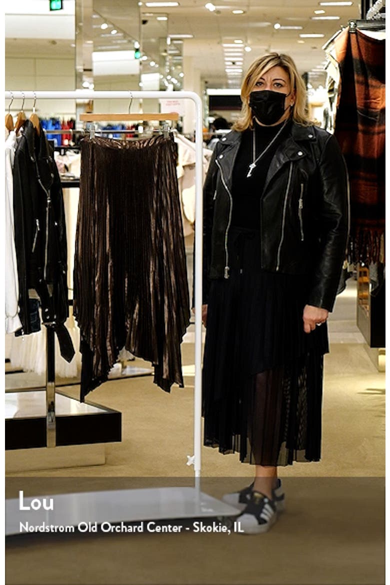 Lerina Pleated Metallic Maxi Skirt video