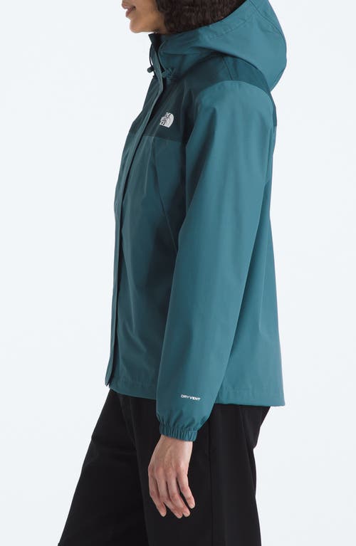 The North Face Antora Waterproof Hooded Rain Jacket In Blue