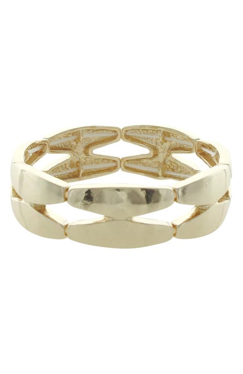 Geometric Link Stretch Bracelet