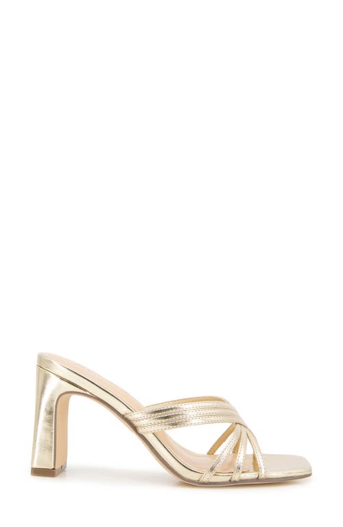 Xoxo Fanny Crossover Strap Slide Sandal In Platino