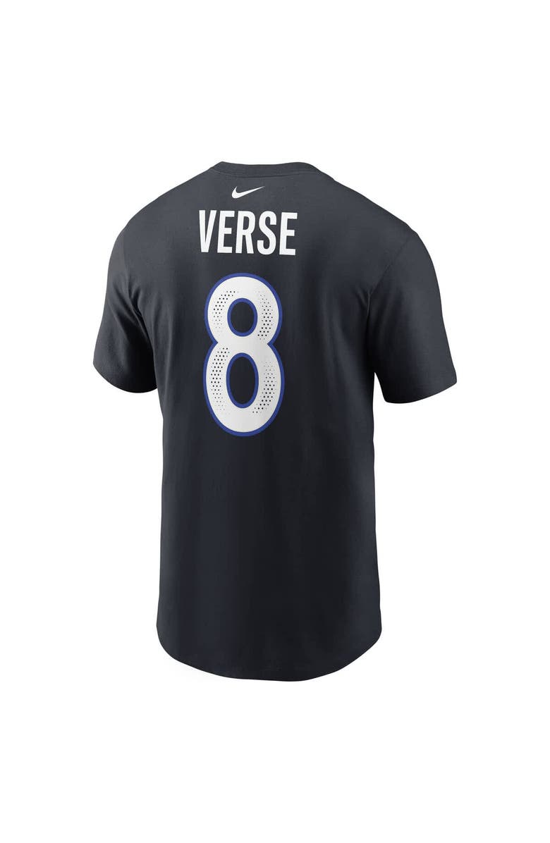 Nike Men's Nike Jared Verse Midnight Blue Los Angeles Rams 2025 Rivalries Collection Player Name & Number T-Shirt, Alternate, color, Dark Blue