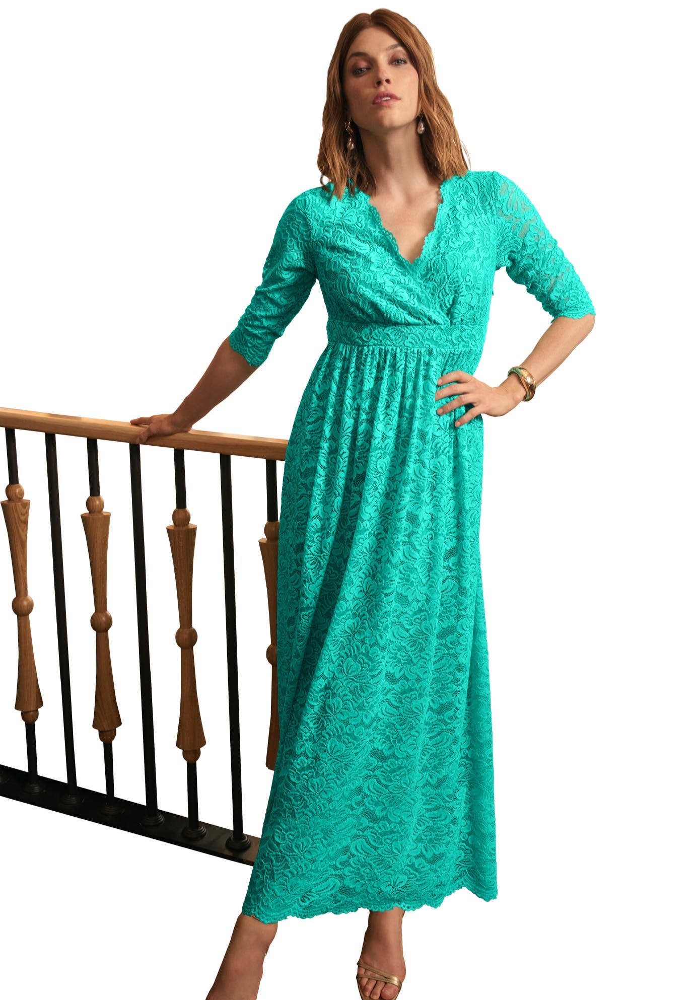 Stretch Lace Maxi Dress - image 5
