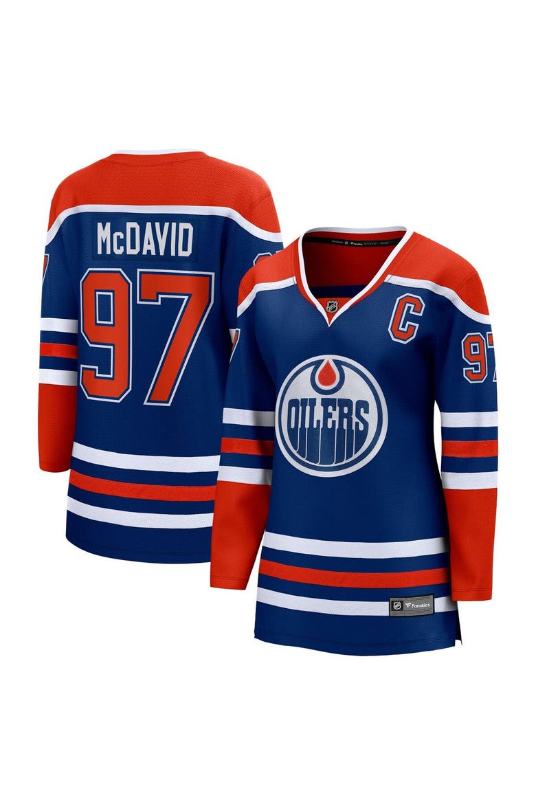 Women's Fanatics Branded Connor McDavid Royal Edmonton Oilers Home Premier Breakaway Player Jersey, Alternate, color, Royal