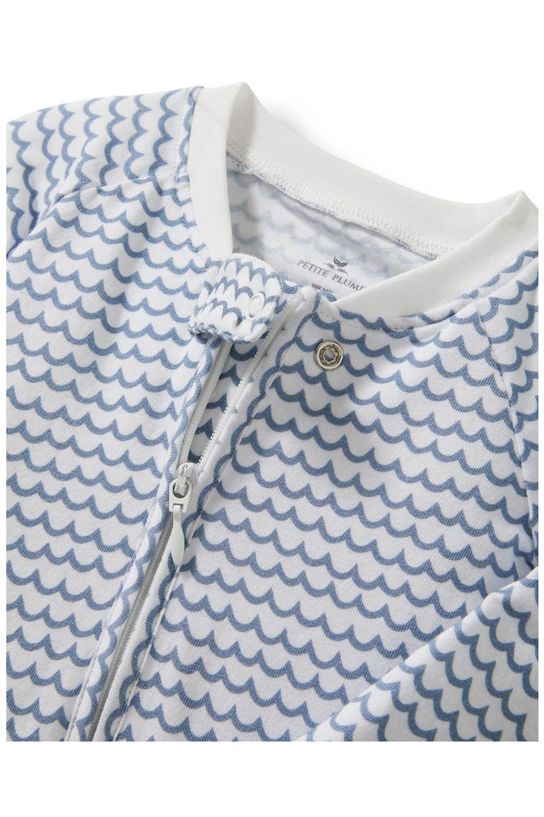 La Mer Pima Peekaboo Romper, Alternate, color, BLUE
