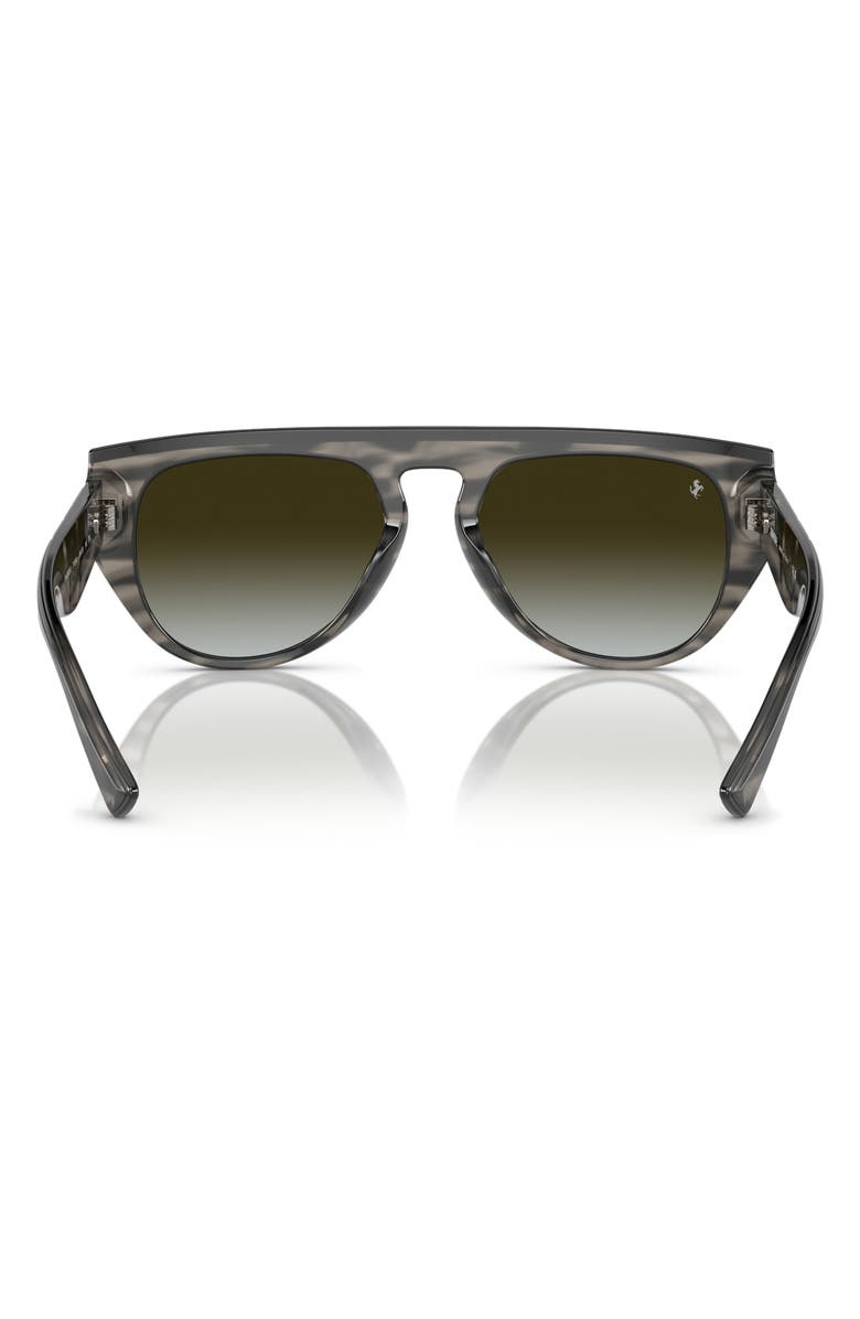 Scuderia Ferrari 56mm Pilot Sunglasses, Alternate, color, Striped Grey / Green Mirror