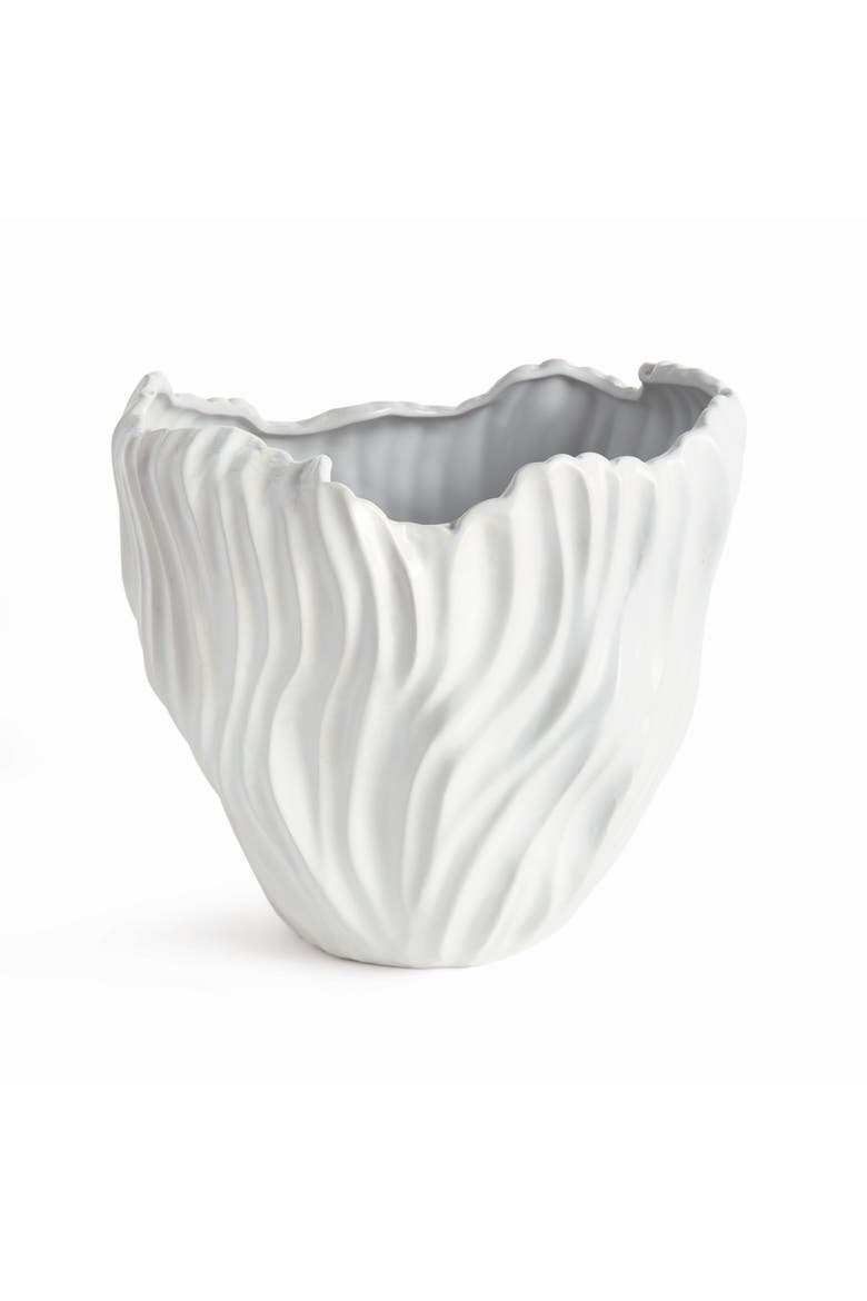 Kingsley White Clay Vase, Main, color, White