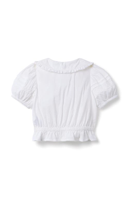 JANIE AND JACK JANIE AND JACK PINTUCK LACE TRIM TOP