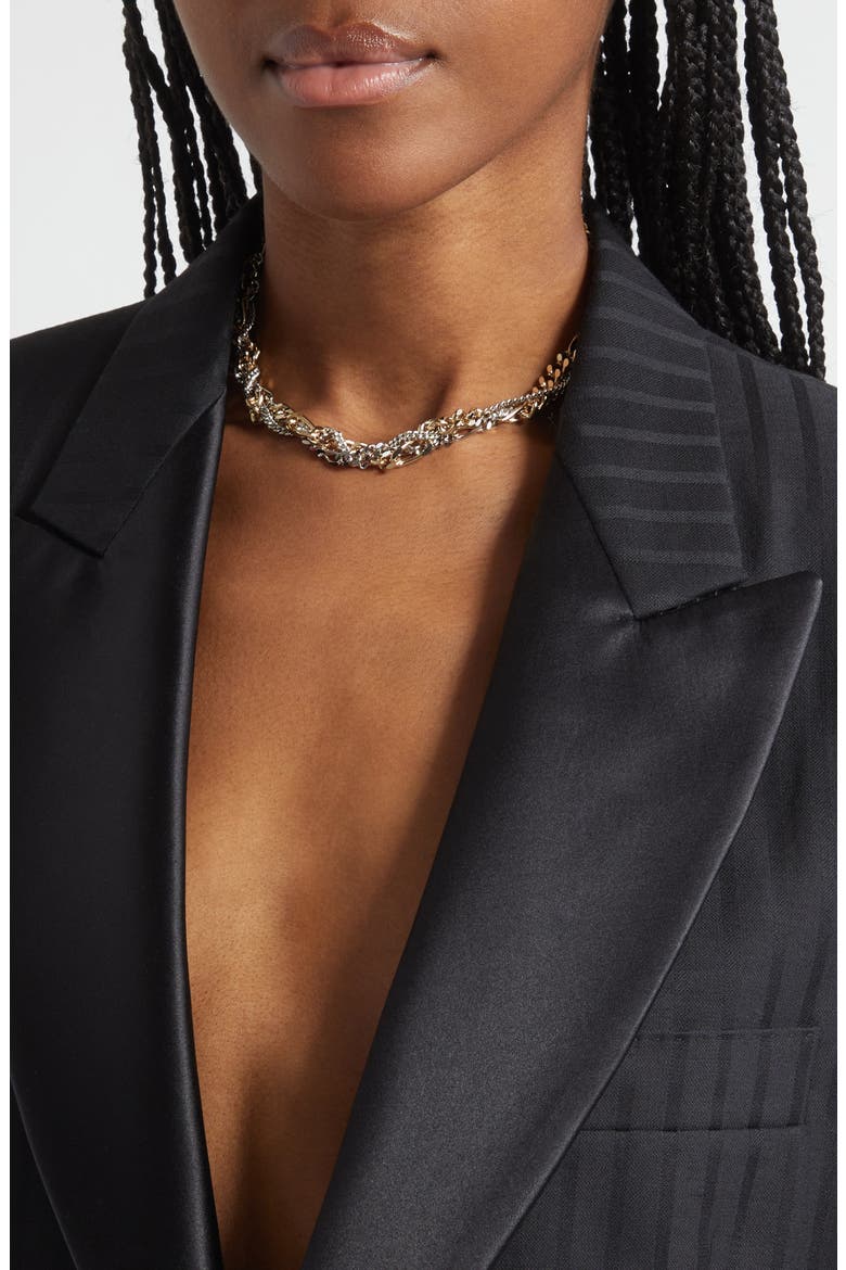 Jena Choker Necklace, Alternate, color, GOLD/ PALLADIUM