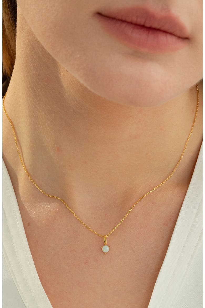 Sterling Silver 18k Gold Plated Izel Necklace Dainty Unique Trendy, Alternate, color, Gold