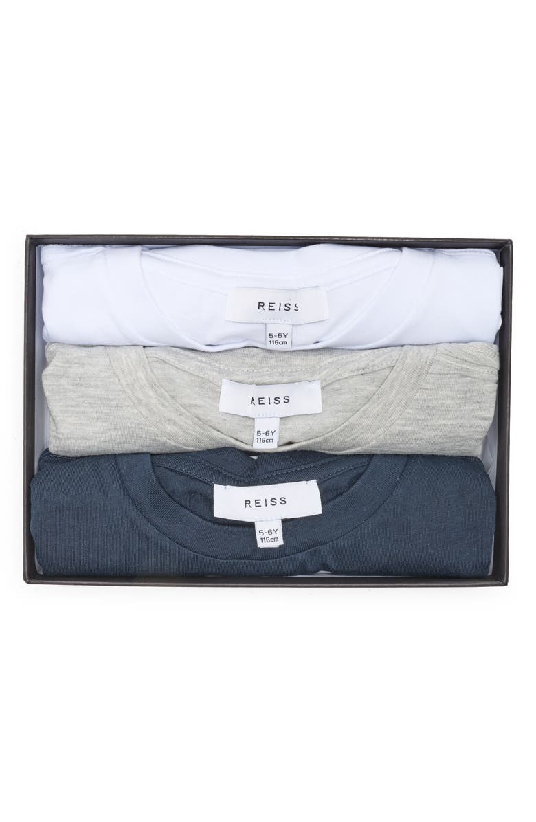 Reiss Kids' Bless 3-Pack T-Shirts, Main, color, Blue Multi