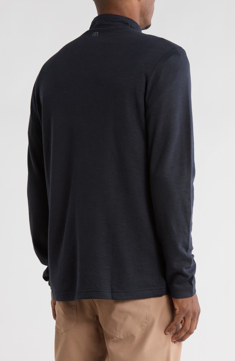 TravisMathew Continent Edge Quarter Zip Pullover, Alternate, color, Black