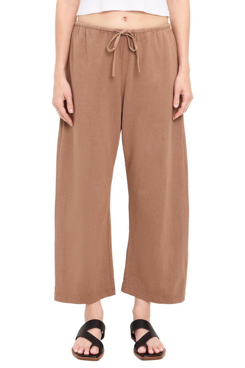 Liana Tie Waist Barrel Leg Pants, Main, color, QUICKSAND