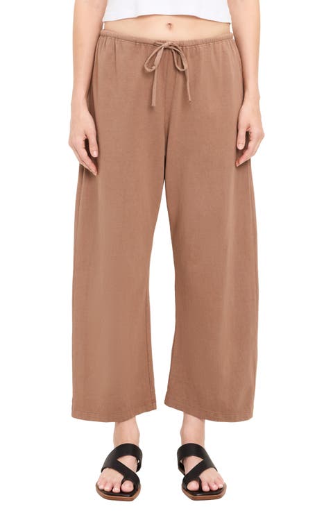 Liana Tie Waist Barrel Leg Pants