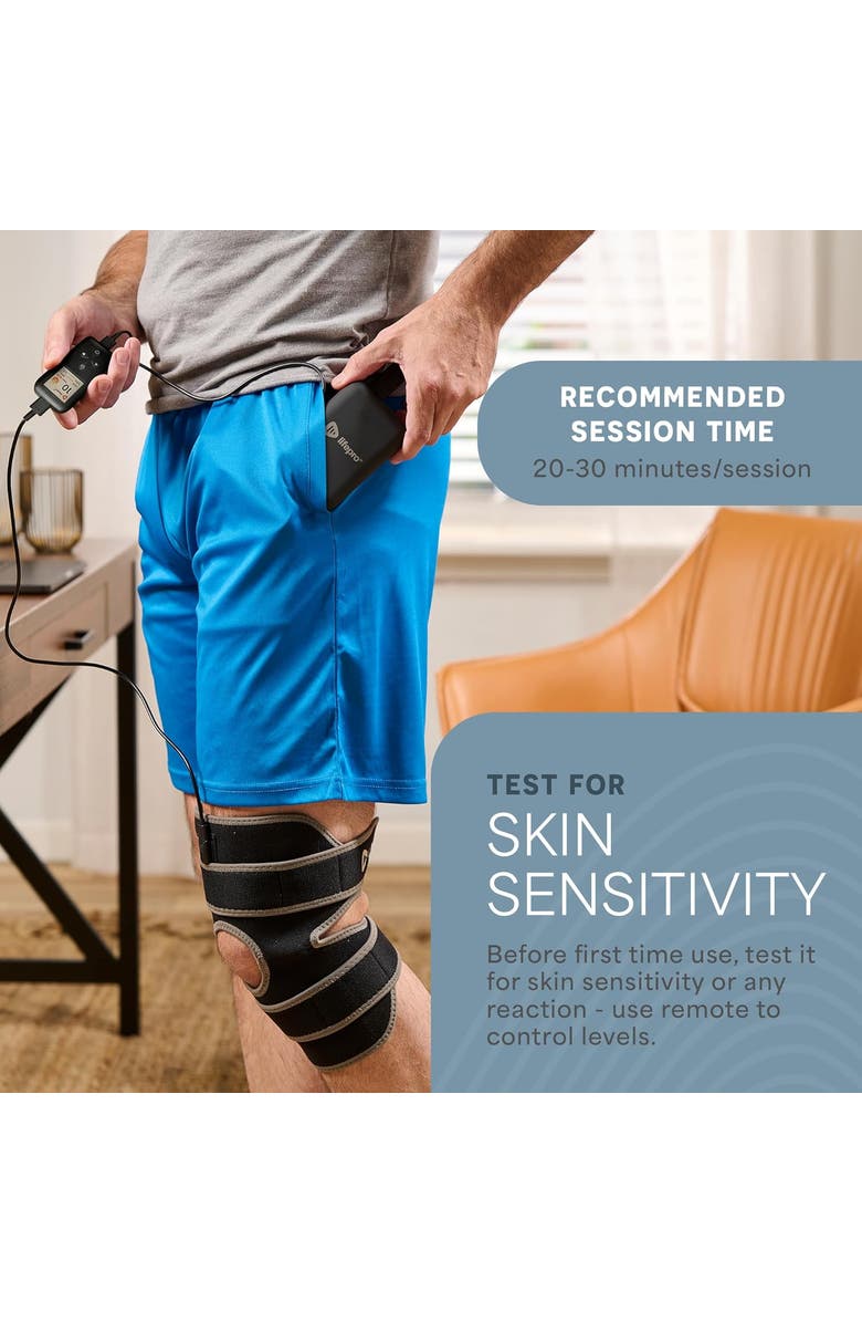 Lifepro Biorecover Knee Massager with Heat & Red Light Therapy for Knee Brace Infrared Therapy Device, Alternate, color,