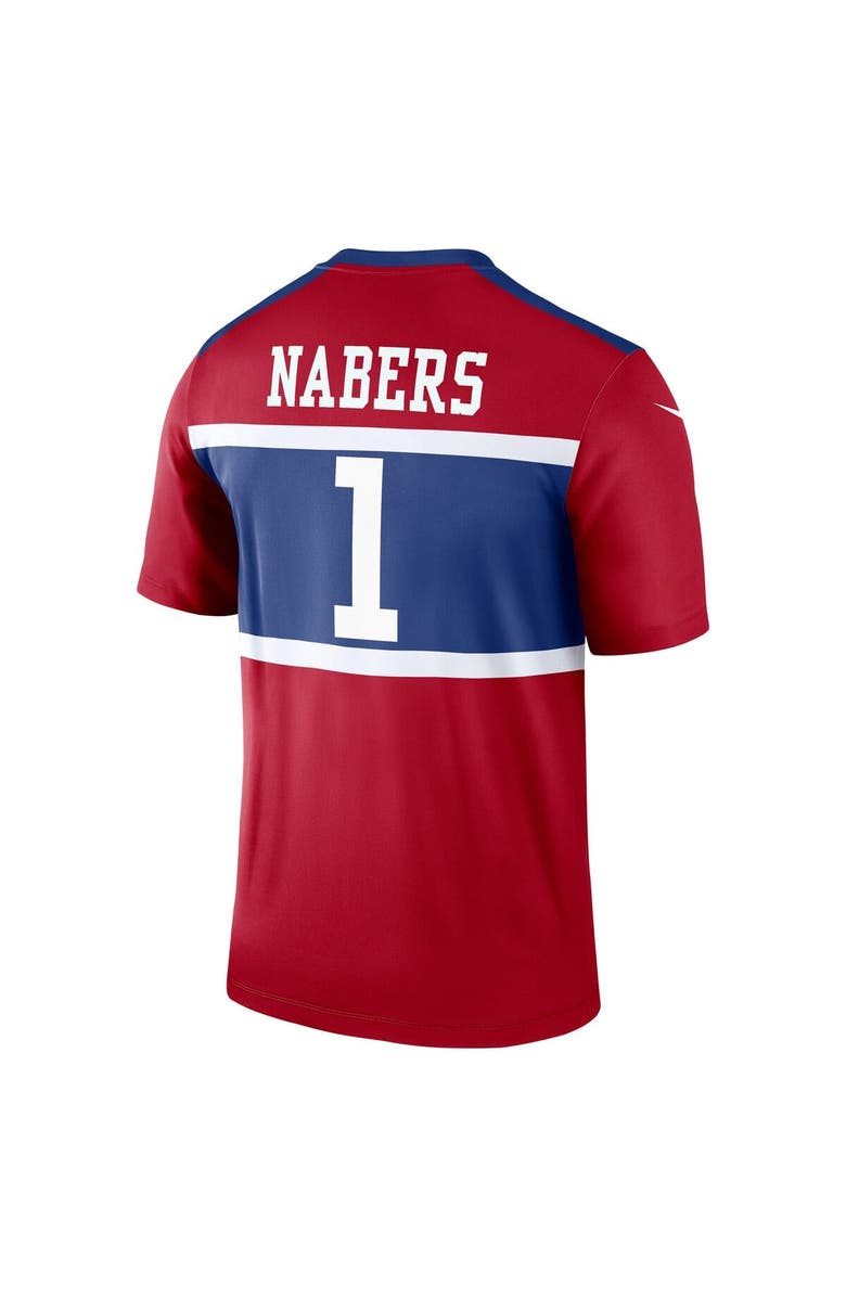 Nike Men's Nike Malik Nabers Red New York Giants Alternate Legend Player Performance Top, Alternate, color, Red