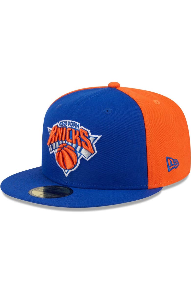 New Era Men's New Era Blue/Orange New York Knicks Gameday Wordmark 59FIFTY Fitted Hat, Alternate, color, 