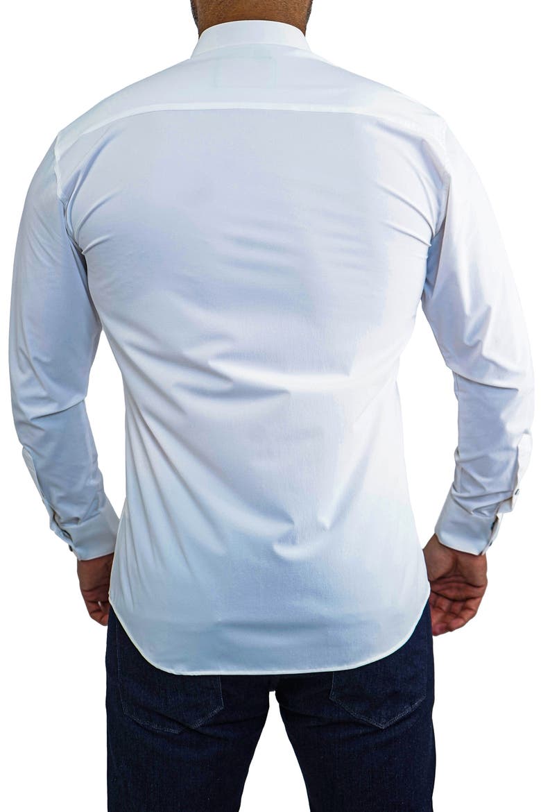 Einstein Contemporary Fit Stretch Button-Up Shirt, Alternate, color, WHITE