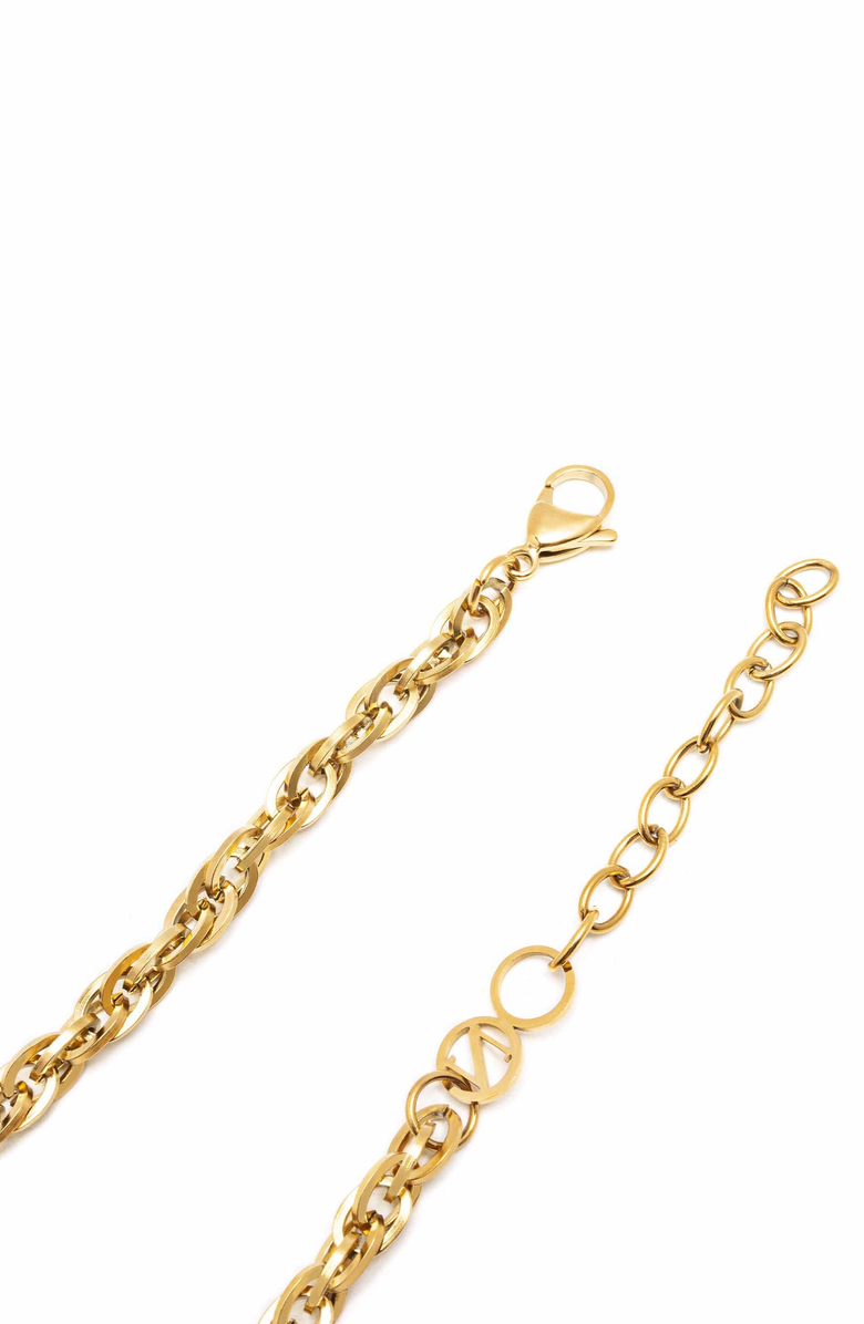 Nialaya Rope Chain Choker, Alternate, color, Gold